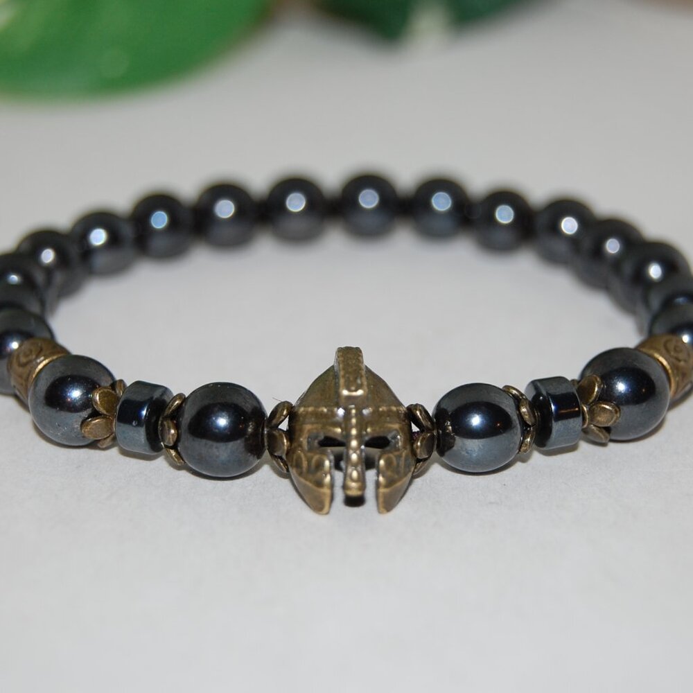 Magnetic Bracelet,Roman Helmet Bracelet,Hematite Bracelet,Heathy Bracelet